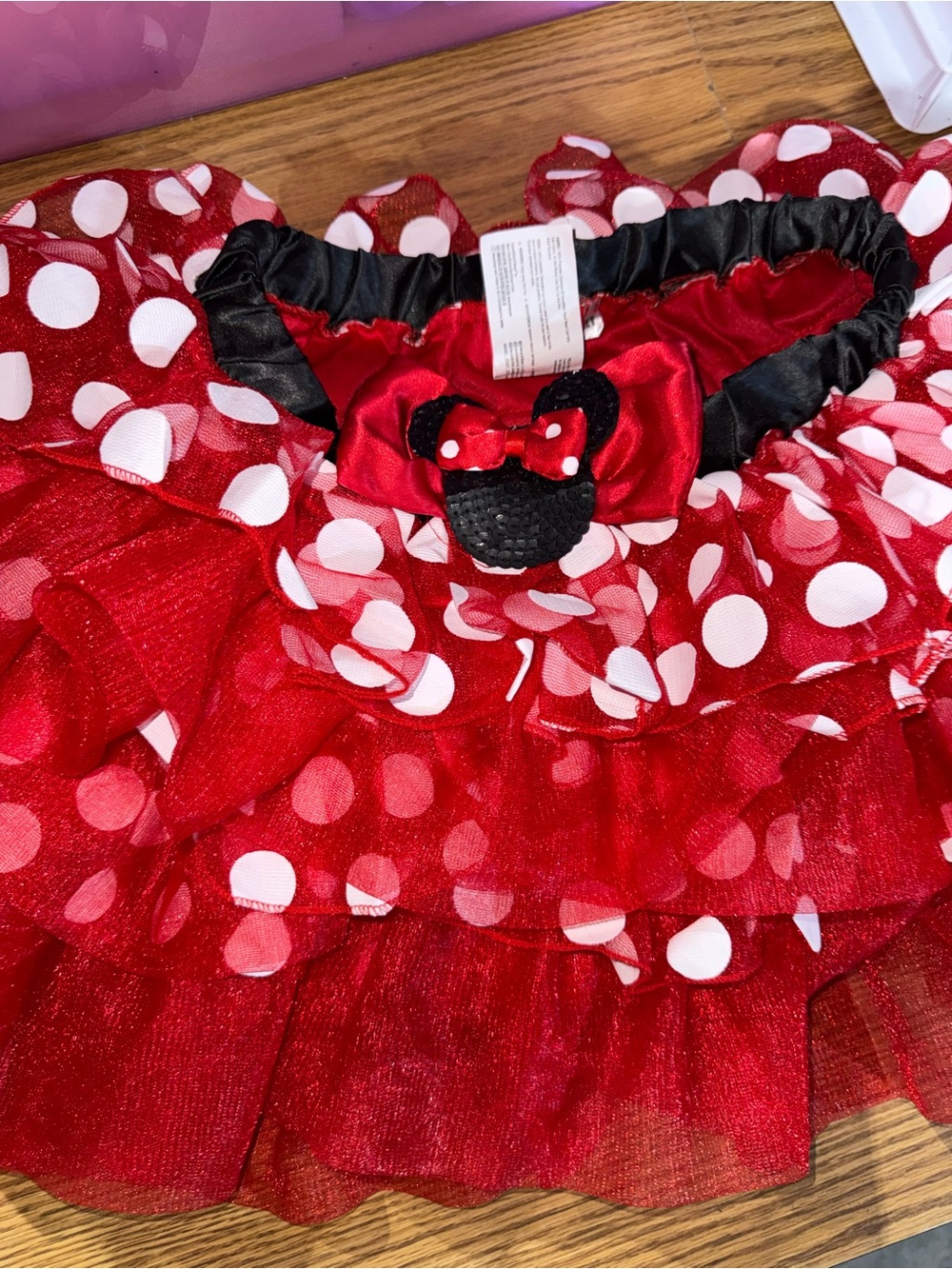 Disney Minnie Mouse Toddler Adult Red/White Polka Dot Tutu Skirt Costume